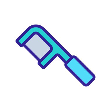 Kol ikonu vektörlü diş ipi. Manüel diş ipi ve tutucu işareti. renk sembolü çizimi