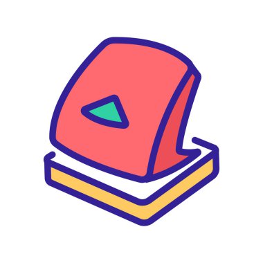 Delik delme ikonu vektörü hesaplandı. Çukur delme işareti. renk sembolü çizimi