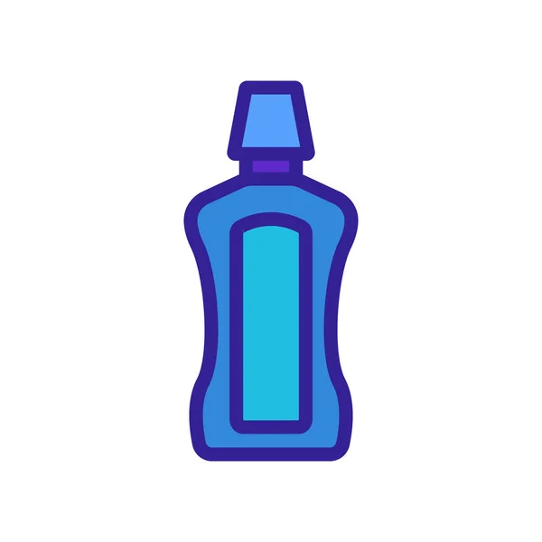 Tipo Habitual Botella Enjuague Bucal Vector Icono Tipo Habitual Botella — Vector de stock