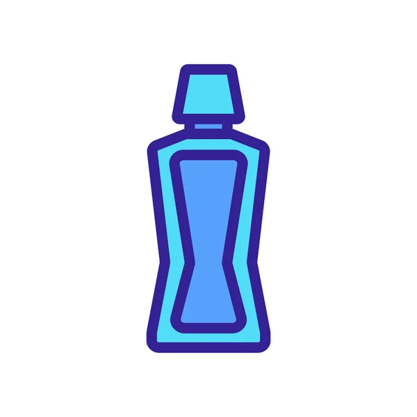 Fles Mondwater Icoon Vector Fles Mondspoelbord Kleur Symbool Illustratie — Stockvector