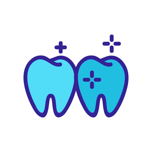 Dobry Stan Zęby Wektor Ikony Znak Dobrego Stanu Zębów Kolorowy — Wektor stockowy