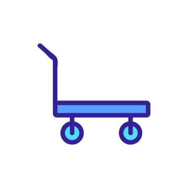 Ulaşım simgesi vektörü için standart platform tramvayı kullanıyordu. Ulaşım işareti için standart platform tramvayı kullanıyordu. renk sembolü çizimi