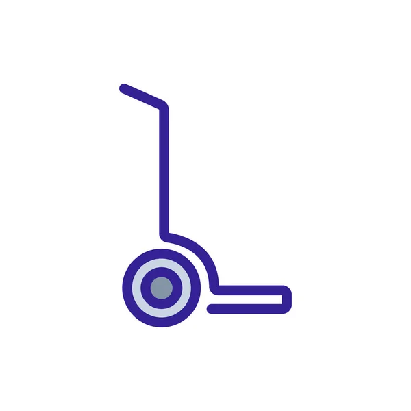 Wózki Jednokołowe Wektor Ikony Znak Wózków Kołowych Jednokołowych Kolorowy Symbol — Wektor stockowy