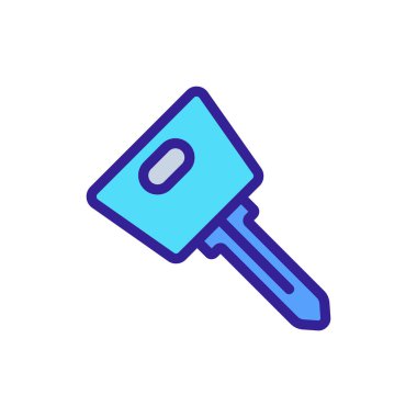 Lazer kesim anahtar simge vektörü. Lazer kesim anahtar işareti. renk sembolü çizimi