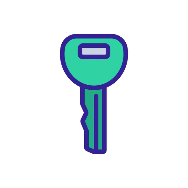 Schlüsselsymbol Vektor Aus Einfachem Metall Schlüsselschild Aus Einfachem Metall Farbige — Stockvektor
