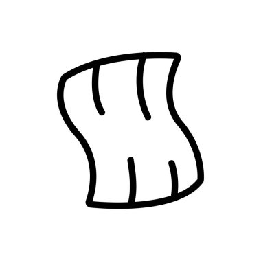 ıslak mendil ikonu vektörü. Islak mendil işareti. izole edilmiş sınır sembolü çizimi