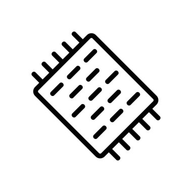 Kuru kare peçete simgesi vektörü. Kuru kare peçete tabelası. izole edilmiş sınır sembolü çizimi