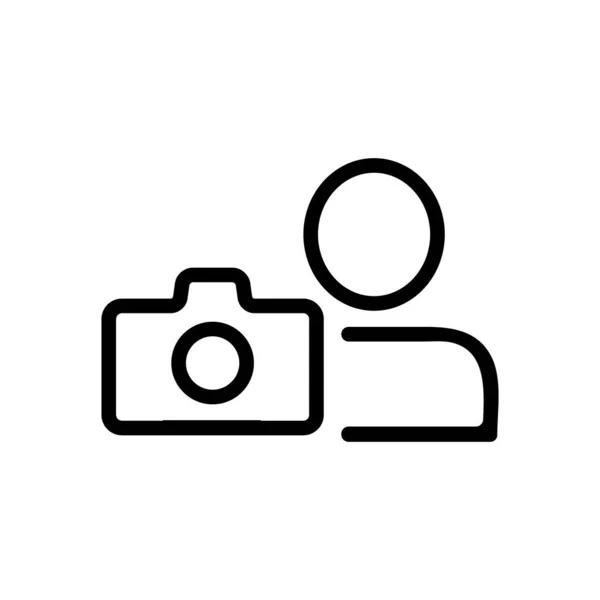Знімок Фотоапарата Вектор Значка Людини Знімок Камери Знака Людини Ізольована — стоковий вектор