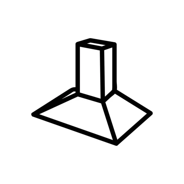 Vecteur Icône Hotte Cuisinière Forme Pyramide Signe Hotte Forme Pyramide — Image vectorielle