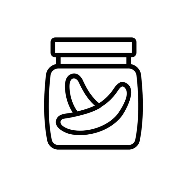 Gurkburk Ikon Vektor Gurkburksskylt Isolerad Kontur Symbol Illustration — Stock vektor