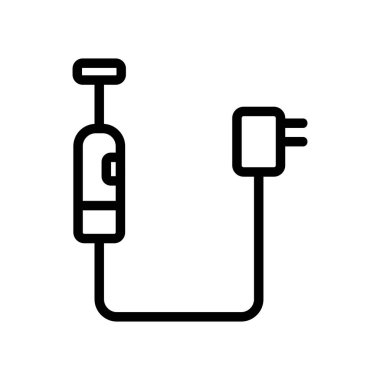 Elektrikli tel ikon vektörlü manuel elektrikli taçlar. Elektrikli telli manuel elektrikli taçlar. izole edilmiş sınır sembolü çizimi