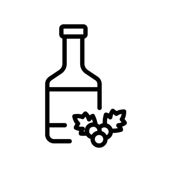 Flaska Hagtorn Juice Ikon Vektor Flaska Hagtornsjuice Isolerad Kontur Symbol — Stock vektor