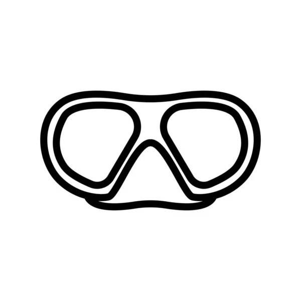 Oválné Ochranné Potápěčské Brýle Vektorem Příďového Můstku Oválné Ochranné Potápěčské — Stockový vektor