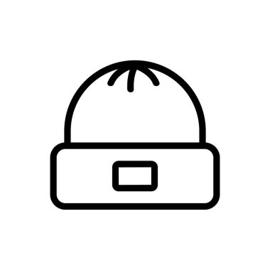 Etiket simgesi vektörlü şapka. Etiketli şapka. izole edilmiş sınır sembolü çizimi