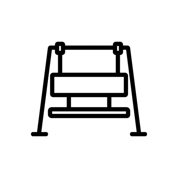 摇椅图标矢量 摇椅标志 孤立等高线符号图解 — 图库矢量图片