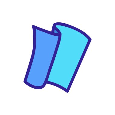 Temizlik bezi ikon vektörünü sardım. Temizlik bezi tabelasını sardım. renk sembolü çizimi