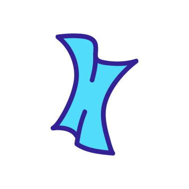 Buruşmuş peçete ikonu vektörü. Buruşuk peçete işareti. renk sembolü çizimi