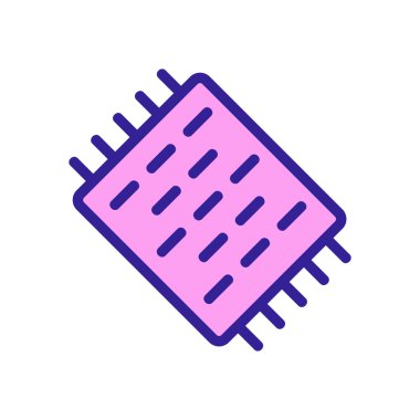 Kuru kare peçete simgesi vektörü. Kuru kare peçete tabelası. renk sembolü çizimi