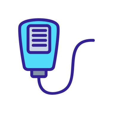 yuvarlak telsiz ikon vektörü. yuvarlak telsiz işareti. renk sembolü çizimi