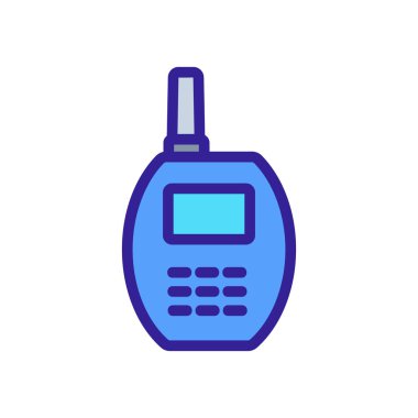 yuvarlak telsiz ikon vektörü. yuvarlak telsiz işareti. renk sembolü çizimi