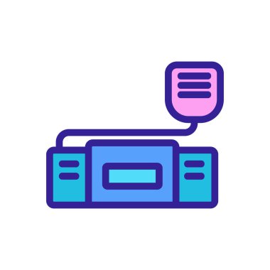 Telsiz sesli cihaz ikon vektörü. Telsiz sesli cihaz işareti. renk sembolü çizimi