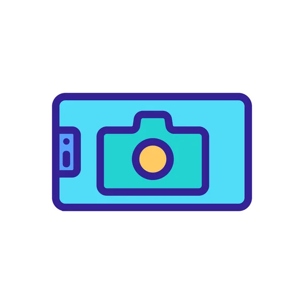 Selfie Camera Icoon Vector Selfie Camera Teken Kleur Symbool Illustratie — Stockvector