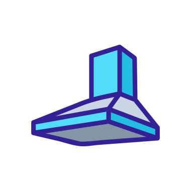 Yerleşik piramit genel kaput simgesi vektörü. Yerleşik piramit kaput tabelası. renk sembolü çizimi