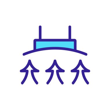 Fırın kaputu buharlaşma ikonu vektörü. Fırın kaputu buharlaşma işareti. renk sembolü çizimi