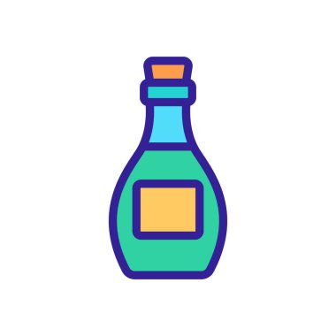 Bir çeşit depolama şişesi ikonu vektörü. Bir çeşit depolama şişesi işareti. renk sembolü çizimi