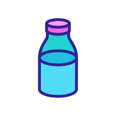 Konserve sıvı kavanoz ikon vektörü. Konserve sıvı kavanoz işareti. renk sembolü çizimi