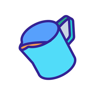 Özel metal sürahi sürahi ikon vektörü. Özel metal sürahi sürahi işareti. renk sembolü çizimi