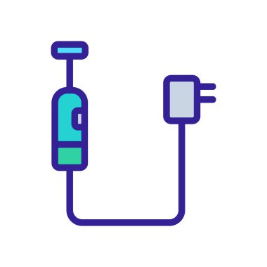 Elektrikli tel ikon vektörlü manuel elektrikli taçlar. Elektrikli telli manuel elektrikli taçlar. renk sembolü çizimi