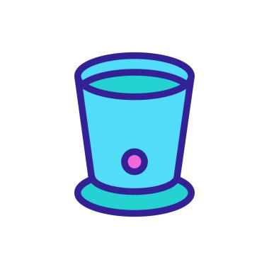 Sıvı ikon vektörü için köpük kabı. Sıvı tabağı işareti için köpük kabı. renk sembolü çizimi