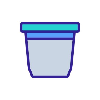 Yemek kabı dikdörtgen dik ikon vektörü. Yemek kabı dikdörtgen şeklindeki tabela. renk sembolü çizimi