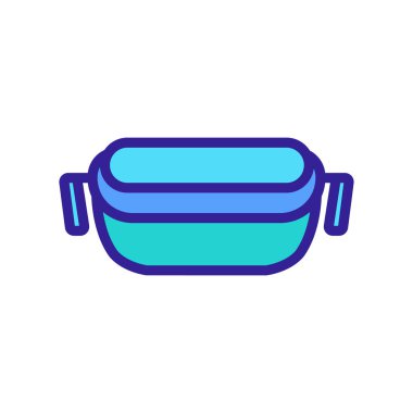 ikon vektörlü yemek kabı. Yemek kabı ve kapı kolu işareti. renk sembolü çizimi