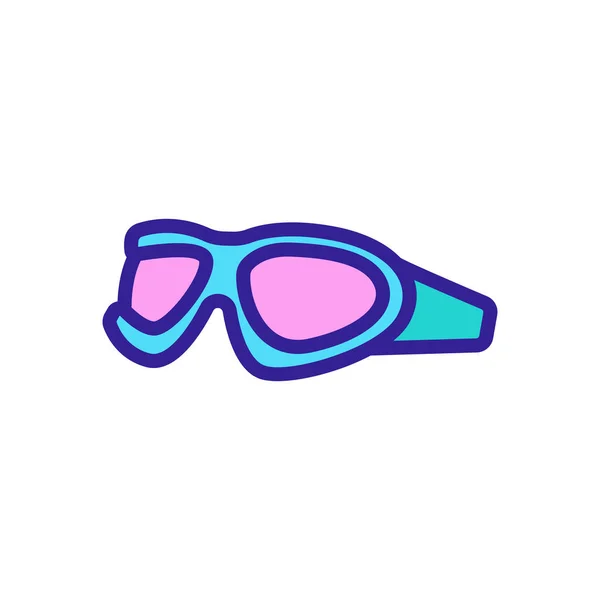 Ovale Taucherbrille Symbol Vektor Ovale Schutzbrille Farbige Symbolabbildung — Stockvektor