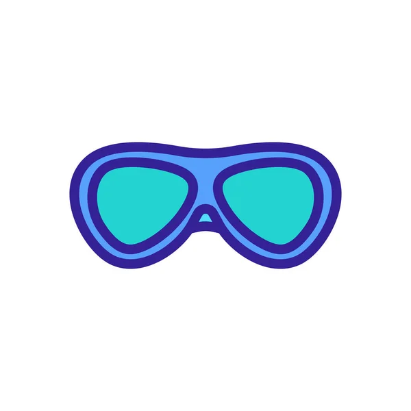 Ovale Zwembril Icoon Vector Ovaal Bord Voor Zwembrillen Kleur Symbool — Stockvector
