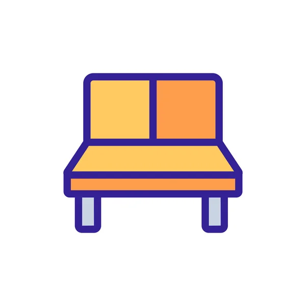 沙发图标向量 沙发标志 彩色符号图解 — 图库矢量图片