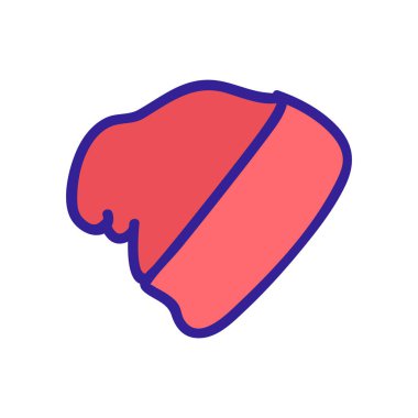 Klapa ikon vektörlü çorap şeklinde şapka. Yaka işaretli çorap şeklinde şapka. renk sembolü çizimi