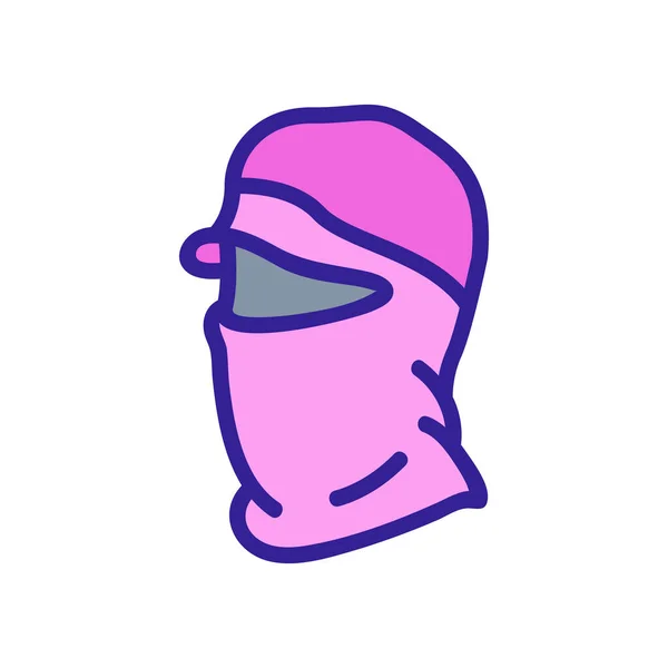 Chapeau Balaclava Icône Vecteur Chapeau Balaclava Signe Illustration Symbole Couleur — Image vectorielle