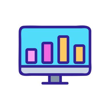 Bilgisayar grafiği simge vektörü. Bilgisayar haritası göstergesi işareti. renk sembolü çizimi