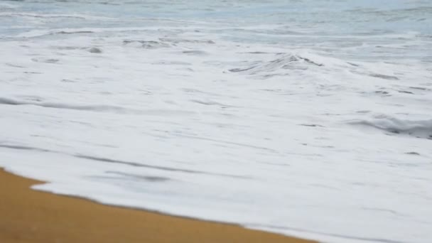 Vagues océaniques éclaboussant sur le rivage 