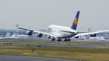 Lufthansas projenin Airbus A380 açılış Frankfurt am Main Havalimanı'nda.
