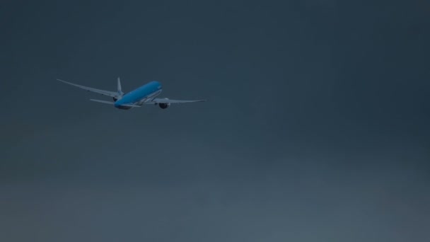 KLM Airlines Boeing 787 na kurs — Wideo stockowe