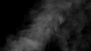 Macro shot of white smoke