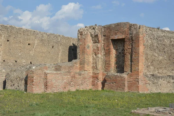 Nahaufnahme Der Ruinen Von Pompeji — Stockfoto