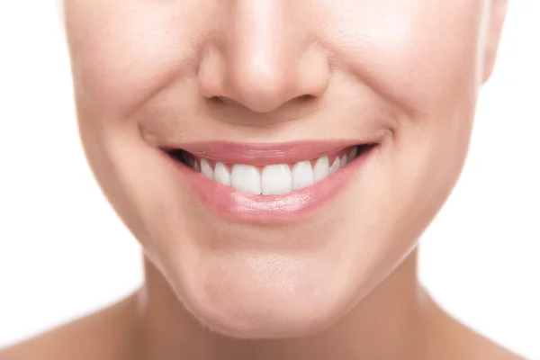 Smile with white healthy teeth. — Stock Photo, Image