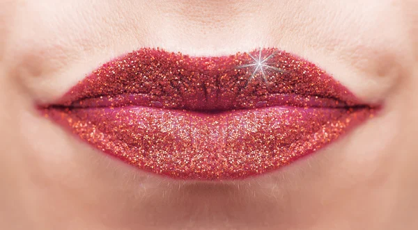 Lindos lábios femininos . — Fotografia de Stock