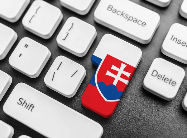 Enter key button with Flag of Slovakia.