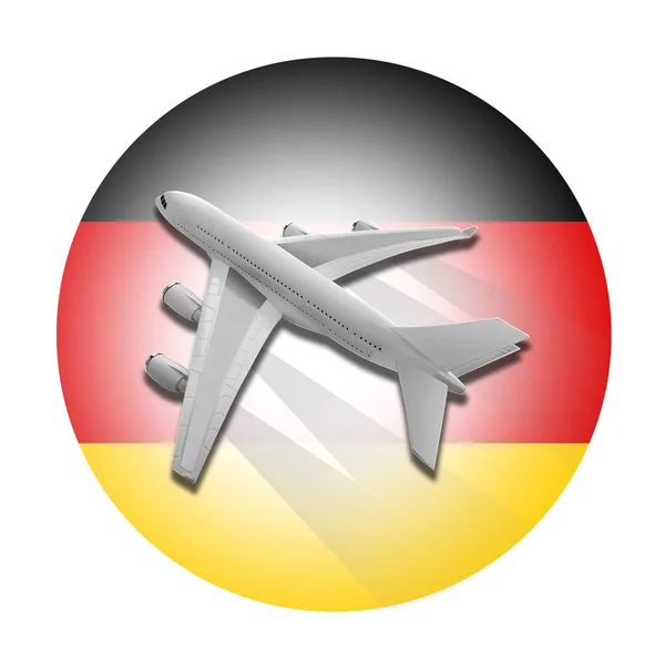 Plan och Tyskland flagga. — Stockfoto